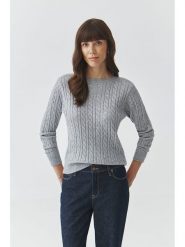 TATUUM Sweter "Willow" w kolorze jasnoszarym rozmiar: XL. Szare swetry Tatuum, xl, bez wzorów, ze splotem, bez ramiączek. Za 113.63 zł.