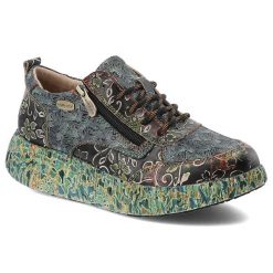 Zielone Sneakersy Laura Vita Eleganckie Sportowe Obuwie Damskie. Zielone buty treningowe LAURA VITA, z aplikacjami, bez zapięcia. Za 365.99 zł.