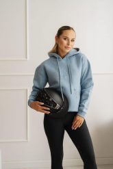 Bluza z kapturem JD ATTACK Elowyn. Niebieskie bluzy z kapturem JD ATTACK, l, bez wzorów, z materiału, z kapturem, na fitness i siłownię. Za 239.00 zł.