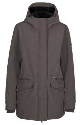 Trespass Anza - Damska kurtka softshellowa Dark Grey Marl. Szare kurtki przejściowe sportowe 2117 OF SWEDEN, s, bez wzorów, z futra, bez kaptura, trekkingowe. Za 270.60 zł.