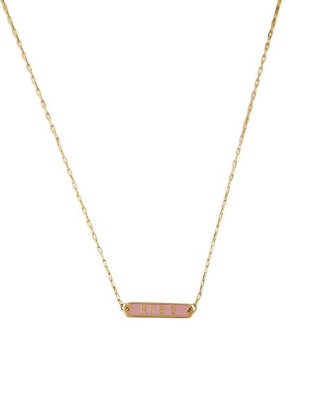 Design Letters Pozłacany naszyjnik "Kiss" - dł. 45 cm rozmiar: onesize. Różowe naszyjniki Design Letters, z materiału, pozłacane. Za 118.01 zł.