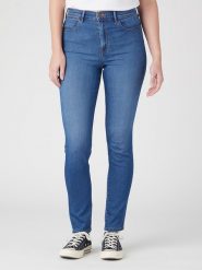Wrangler Dżinsy "Euphoria" - Skinny fit - w kolorze niebieskim rozmiar: W29/L30. Niebieskie jeansy Wrangler, l, z aplikacjami, z bawełny, klasyczne, z podwyższonym stanem. Za 148.96 zł.