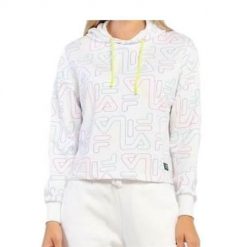 Bluza sportowa damska Fila Salina Aop W. Białe bluzy z kapturem Fila, xs, bez wzorów, z kapturem. Za 181.00 zł.