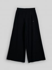 4F Spodnie dresowe z szerokimi nogawkami z modalem damskie - czarne XL. Czarne spodnie dresowe 4f, bez wzorów, z dresówki, krótkie, trekkingowe. Za 189.99 zł.