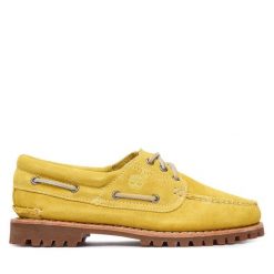 Półbuty Timberland. Żółte półbuty wsuwane Timberland, bez wzorów, bez obcasa, na płaskiej podeszwie. Za 899.99 zł.