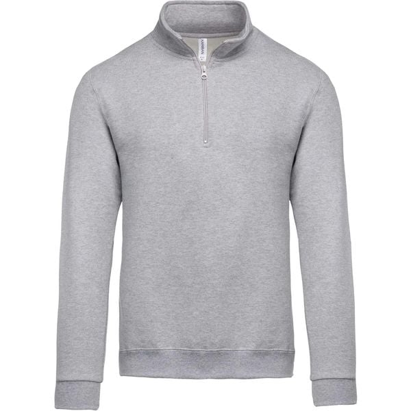 Bluza Kariban Col Zippé. Szare bluzy KARIBAN, s, bez wzorów, z bawełny, bez ramiączek, bez kaptura. Za 155.00 zł.
