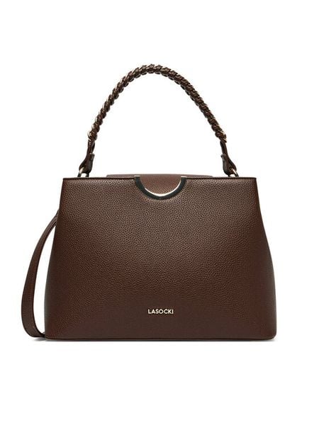 Lasocki Torebka C-LSK-M-004-08 Brązowy. Brązowe torebki klasyczne Lasocki, bez wzorów, z materiału, bez dodatków. Za 199.99 zł.