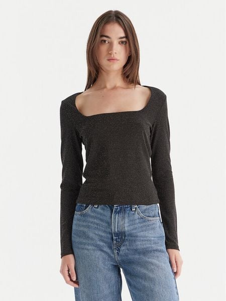 Vero Moda Bluzka Kanva 10336088 Czarny Regular Fit. Czarne bluzki Vero Moda, l, bez wzorów, z syntetyku, bez kołnierzyka, bez ramiączek. Za 59.99 zł.