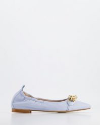 BŁĘKITNE BALERINY KESHA NAPPA DENI. Niebieskie baleriny Venezia, bez wzorów, z denimu, bez obcasa, bez zapięcia. Za 319.00 zł.