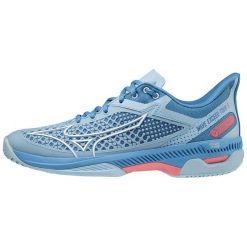 Damskie buty halowe Mizuno Wave Exceed Tour 5 CC. Białe buty treningowe Mizuno, bez wzorów, z materiału, bez zapięcia, tenisowe, mizuno wave. Za 445.25 zł.