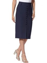 Heine Spódnica w kolorze granatowym rozmiar: 38. Niebieskie spódnice Heine, bez wzorów, midi. Za 126.99 zł.