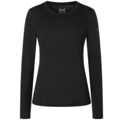 Longsleeve termoaktywny damski super.natural Arctic 230. Czarne bielizna termoaktywna damska super.natural, bez wzorów, bez ramiączek, narciarskie. Za 359.99 zł.