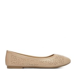 Baleriny JENNY. Brązowe baleriny Jenny, bez wzorów, bez obcasa, bez zapięcia. Za 59.99 zł.