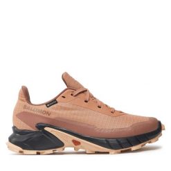 Buty do biegania Salomon. Pomarańczowe buty do biegania Salomon, bez wzorów, z gore-texu, bez zapięcia, do biegania, gore-tex. Za 599.99 zł.