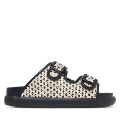 Klapki Scholl. Brązowe klapki Scholl, bez wzorów, bez obcasa, bez zapięcia. Za 547.99 zł.