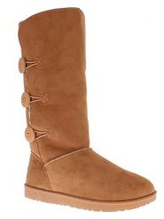 ISLAND BOOT Kozaki zimowe "Flora" w kolorze jasnobrązowym rozmiar: 37. Brązowe kozaki Island Boot, na zimę, bez wzorów, z materiału, eleganckie, bez obcasa, bez zapięcia. Za 165.99 zł.