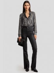 BIG STAR Dżinsy - Flare fit - w kolorze czarnym rozmiar: W27/L30. Czarne jeansy BIG STAR, l, z aplikacjami, klasyczne, z podwyższonym stanem. Za 169.99 zł.