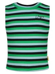 Vingino Top w kolorze zielono-czarnym rozmiar: 164. Czarne topy Vingino, bez wzorów, z bawełny, bez kołnierzyka, bez ramiączek. Za 52.99 zł.