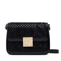 Torebka Armani Exchange. Czarne listonoszki Armani Exchange, bez wzorów, bez dodatków. Za 614.99 zł.