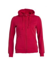 Clique Basic Hoody Full Zip Women – Damska bluza z kapturem na zamek – red. Czerwone bluzy z kapturem CLIQUE, m, bez wzorów, z bawełny, z kapturem. Za 187.18 zł.