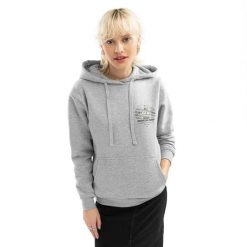 Damska bluza dresowa z kapturem Lifestyle Siroko Cumbre-W. Szare bluzy z kapturem SIROKO, m, bez wzorów, z bawełny, z kapturem. Za 78.00 zł.