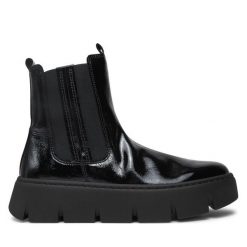 Botki Gabor. Czarne botki Gabor, bez wzorów, bez obcasa, na płaskiej podeszwie, bez zapięcia. Za 539.99 zł.