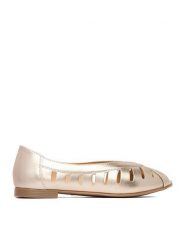 Lasocki Baleriny CEO-RST-ERICA-66 Złoty. Żółte baleriny Lasocki, bez wzorów, ze skóry, bez obcasa, bez zapięcia. Za 159.99 zł.