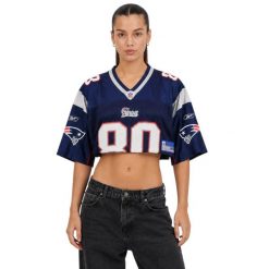 Second life - Koszulka damska NFL New England Patriots 80 - Jak nowy. Niebieskie t-shirty sportowe NFL, s, bez wzorów, z materiału, bez ramiączek, do piłki nożnej. Za 170.36 zł.
