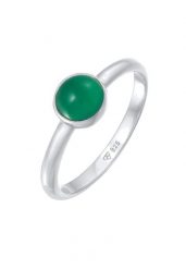 Elli PREMIUM Damski soliter Basic zielony agat w rodowanym srebrze 925 Sterling Silver Pierścionki 1 ct. Szare pierścionki Elli PREMIUM, z agatem, srebrne. Za 328.99 zł.