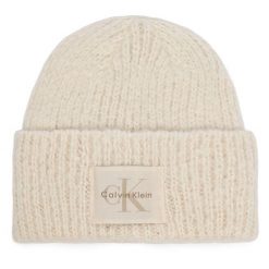 Czapka Calvin Klein. Białe czapki zimowe Calvin Klein, bez wzorów. Za 209.99 zł.