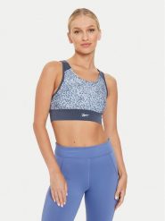 Reebok Biustonosz top Running AOP 100076052 Szary Regular Fit. Szare biustonosze Reebok, l, bez wzorów, z syntetyku, bez kołnierzyka, bez ramiączek. Za 69.99 zł.