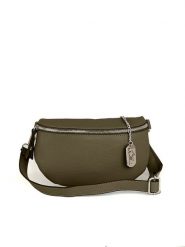 Anna Morellini Skórzana saszetka "Berenice" w kolorze khaki - 25 x 14 x 1 cm rozmiar: onesize. Brązowe nerki i saszetki Anna Morellini, bez wzorów, z materiału, sportowe, bez dodatków. Za 202.03 zł.