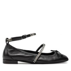 Baleriny Stuart Weitzman. Czarne baleriny Stuart Weitzman, bez wzorów, bez obcasa, bez zapięcia. Za 2,119.00 zł.