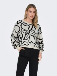 ONLY Sweter w kolorze czarno-szarym rozmiar: M. Czarne swetry ONLY, m, bez wzorów, bez ramiączek. Za 92.42 zł.