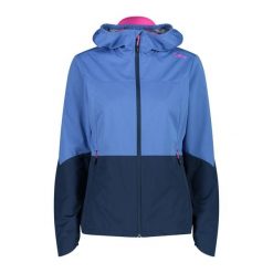 Kurtka softshell damska CMP Fix Hood. Niebieskie kurtki przejściowe sportowe CMP, s, bez wzorów, z softshellu, bez kaptura, trekkingowe. Za 359.99 zł.