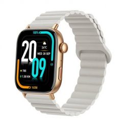 Smartwatch Colmi C8 Max z magnetycznym paskiem (złoty). Żółte smartbandy Colmi. Za 129.00 zł.