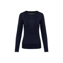 Suprima sweter z okrągłym dekoltem dla kobiet Kariban Premium. Czarne swetry KARIBAN, xs, bez wzorów, z bawełny, eleganckie, bez ramiączek. Za 195.00 zł.