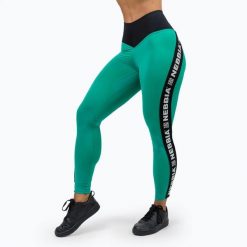 Legginsy treningowe damskie NEBBIA Iconic. Zielone legginsy Nebbia, l, bez wzorów, na fitness i siłownię. Za 229.99 zł.