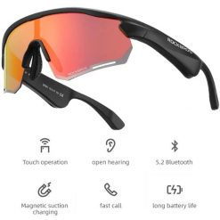 Okulary rowerowe polaryzacyjne UV400 z bluetooth i głośnikami ROCKBROS BT. Okulary przeciwsłoneczne ROCKBROS, bez wzorów. Za 248.00 zł.