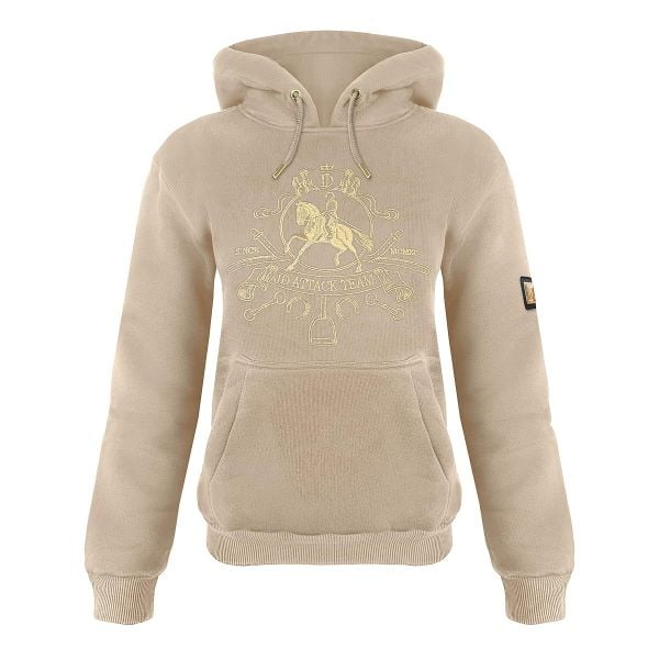 Bluza jeździecka JD ATTACK Royal. Brązowe bluzy JD ATTACK, l, bez wzorów, z bawełny, z kapturem, na fitness i siłownię. Za 229.00 zł.