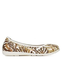 Baleriny Caprice. Białe baleriny Caprice, bez wzorów, bez obcasa, bez zapięcia. Za 159.99 zł.