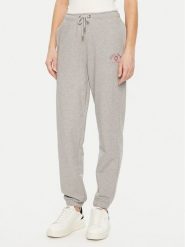 Guess Spodnie dresowe W5RB63 K68I4 Szary Regular Fit. Szare spodnie dresowe Guess, z aplikacjami, z bawełny. Za 189.99 zł.