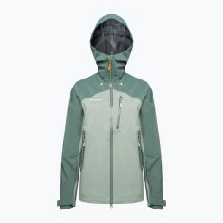 Kurtka przeciwdeszczowa damska Mammut Alto Guide HS Hooded. Zielone kurtki przeciwdeszczowe Mammut, l, bez wzorów, bez kaptura, trekkingowe. Za 1,059.00 zł.