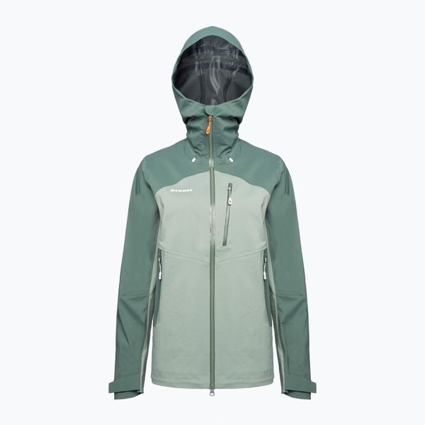 Kurtka przeciwdeszczowa damska Mammut Alto Guide HS Hooded. Zielone kurtki przeciwdeszczowe Mammut, l, bez wzorów, bez kaptura, trekkingowe. Za 1,059.00 zł.