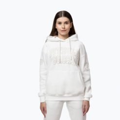 Bluza damska Pitbull Fiora Hooded. Białe bluzy PITBULL, m, bez wzorów, z bawełny, bez kaptura. Za 189.99 zł.