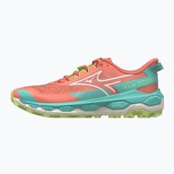 Buty do biegania damskie Mizuno Wave Mujin 11 fresh. Czerwone buty do biegania Mizuno, bez wzorów, bez zapięcia, do biegania, mizuno wave. Za 389.99 zł.