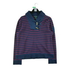 Second life - Damski granatowy sweter - Stan bardzo dobry. Niebieskie swetry Ralph Lauren, bez wzorów, bez ramiączek. Za 127.76 zł.