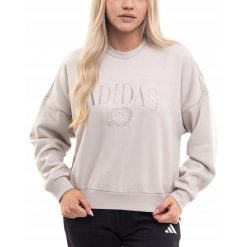 Bluza Damska adidas Dresowa Sportowa Logo bez Kaptura Bawełniana roz. XL. Brązowe bluzy z kapturem adidas, s, bez wzorów, z bawełny, bez kaptura. Za 206.00 zł.