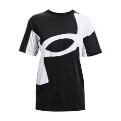 Koszulka sportowa damska Under Armour Live Graphic Pre Fall SS. Czarne t-shirty sportowe Under Armour, m, bez wzorów, z bawełny, bez ramiączek, trekkingowe. Za 251.00 zł.
