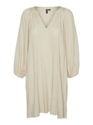 Vero Moda Tunika "Lova" w kolorze beżowym rozmiar: M. Brązowe tuniki Vero Moda, m, bez wzorów, z wiskozy, bez kołnierzyka, bez ramiączek. Za 43.99 zł.